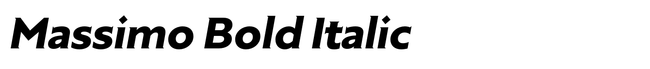 Massimo Bold Italic